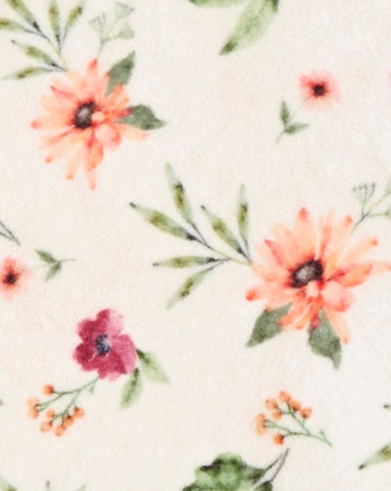 Floral Printed Luxe Faux Fur Throw