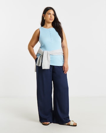 Blue Henley Vest