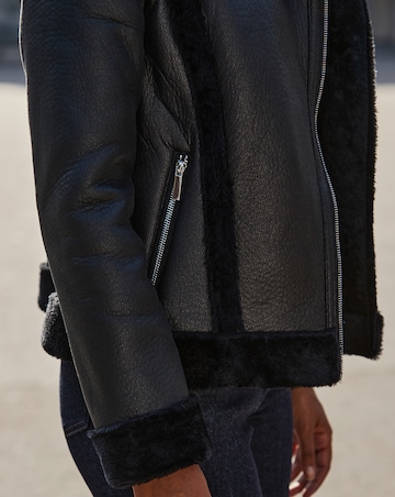 Sosandar Faux Shearling Coat