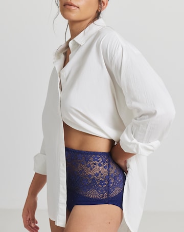 Pretty Secrets (2 Pack) Lottie Lace Full Brief Knickers Navy/Blush