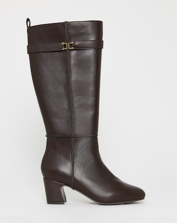 Wendy Knee High Block Heel Boots - Extra Wide Fit (EEE) & Super Curvy Calf