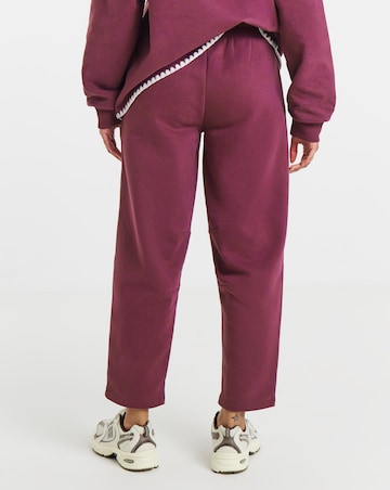 Simply Be Mulberry Whipstitch Barrel Leg Jogger