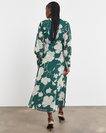 Joanna Hope Long Sleeve Maxi Dress With Keyhole