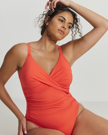 Simply Be Medium Tummy Control Swimsuit Coral