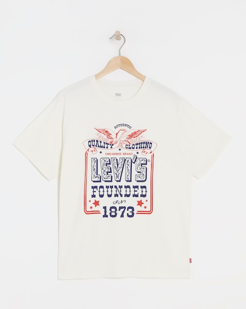 Levi's Short Sleeve Relaxed Fit Graphic T-Shirt - Natural