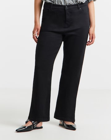 Black 24/7 Stretch Straight Leg Jeans