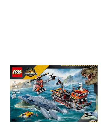 LEGO Jurassic World Mosasaurus Dinosaur Boat Attack 77983
