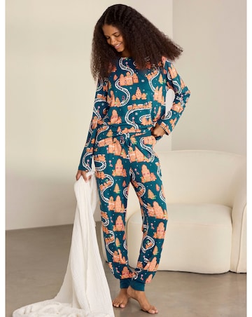 Chelsea Peers Classic Long Sleeve Crew Neck Christmas Pyjama Set