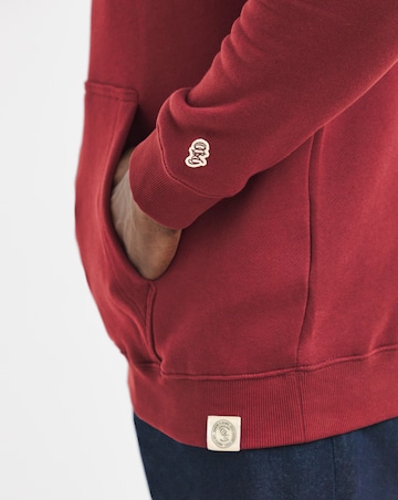 Jack & Jones Toronto Embroidered Logo Sweat Hoody - Burgundy