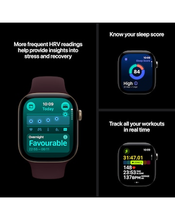 Apple Watch Series 12 GPS + Cellular 46mm - Titanium/Navy Blue Sport Band - M/L