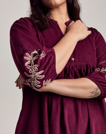 Julipa Embroidered Cord Midi Dress