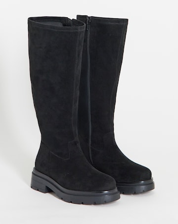 Dulcie Chunky Stretch Knee High Boots - Extra Wide Fit (EEE) & Super Curvy Calf