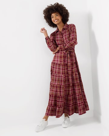 Joe Browns Willow Check Button Through Maxi Dress