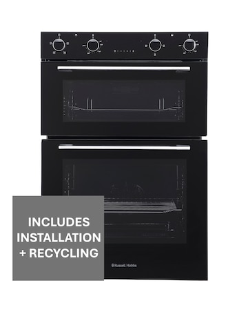 Russell Hobbs RH89DEO2001B/02 89cm High Built-In Double Oven Black Install