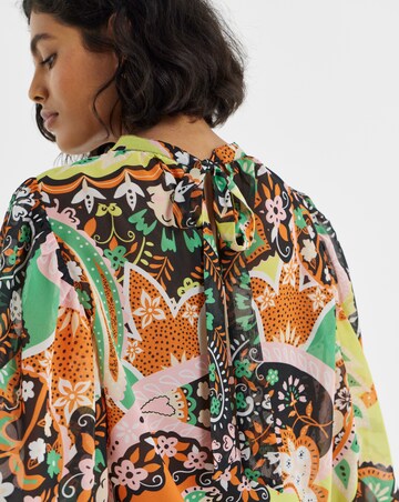 Simply Be Paisley Print Georgette High Neck Blouse