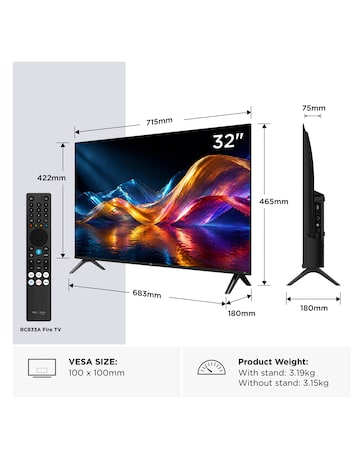 TCL 32V5D-UK 32in FHD QLED Smart Fire TV