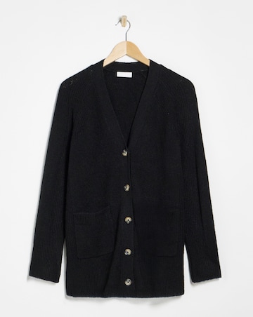 Cosy Yarn Black Boyfriend Cardigan