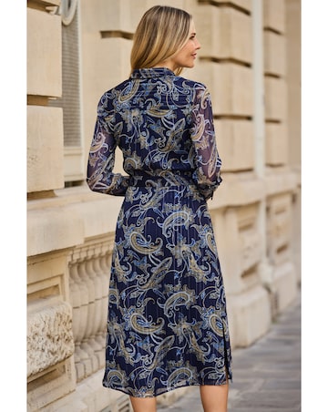 Sosandar Lurex Stripe Shirt Dress