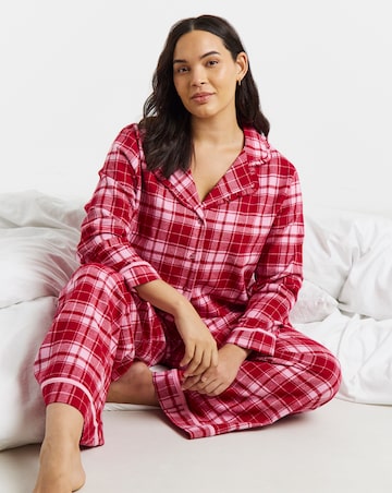 Pretty Secrets Check Button Through Pyjama Set Mini Me - Womens