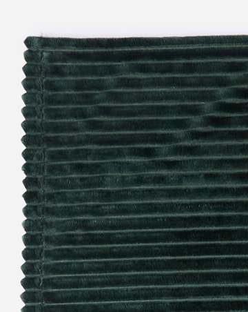 Ribbed Fleece Throw - Forest Green
