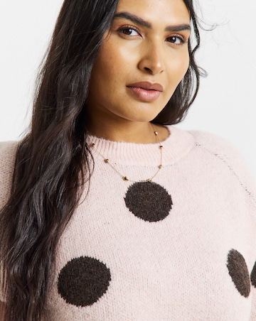Large Polka Short Sleeve Jumper