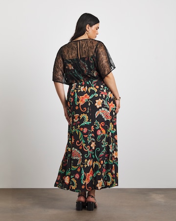 Joanna Hope Lace Sleeve Tea Dress