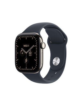 Apple Watch Series 12 GPS + Cellular 42mm - Titanium/Navy Blue Sport Band - M/L