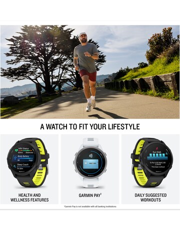 Garmin Forerunner 170 Music Smart Watch - Black/Amp Yellow