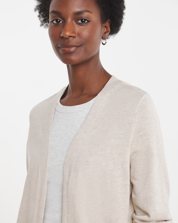 BLACK LONGLINE EDGE TO EDGE CARDIGAN