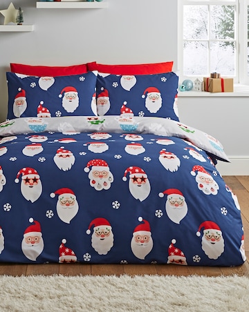 Catherine Lansfield Christmas Santa Spec-Tacular Duvet Cover Set