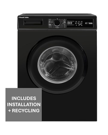 Russell Hobbs RH612W111B 6kg 1200rpm Washing Machine Black + Install