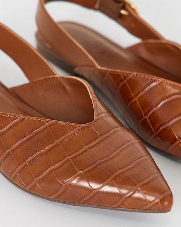Hazel Slingback Pointed Shoes - Wide Fit (E)