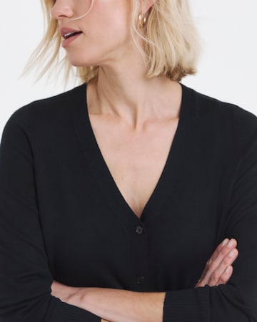 Black V Neck Cardigan