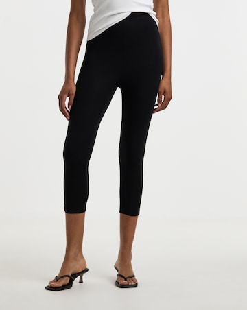 Simply Be Black Jersey Cropped Legging