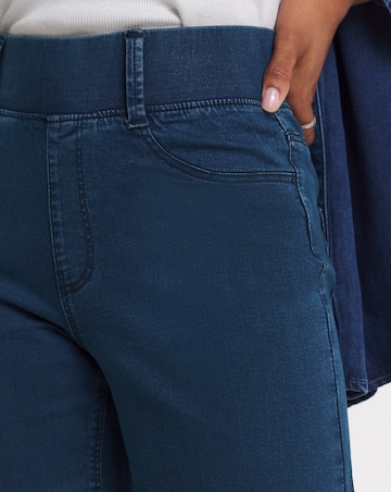 Indigo Stretch Wide Leg Pull On Jeggings