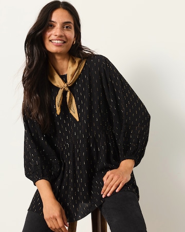 FatFace Stella Metallic Long Blouse