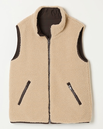 FatFace Luna Gilet Chocolate