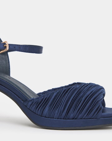 Eve Pleated Two Part Platform Heels - Wide Fit (E)