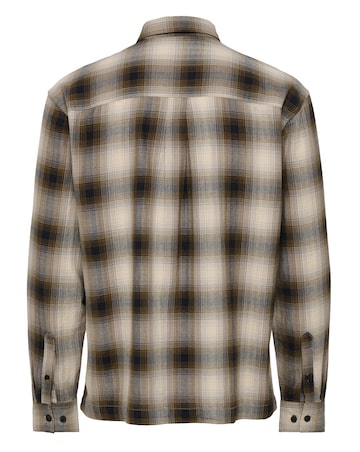 Only & Sons Kosta Long Sleeve Check Regular Fit Shirt - Natural Check