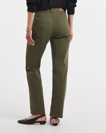 Olive Authentic Relaxed Straight Leg Jeans