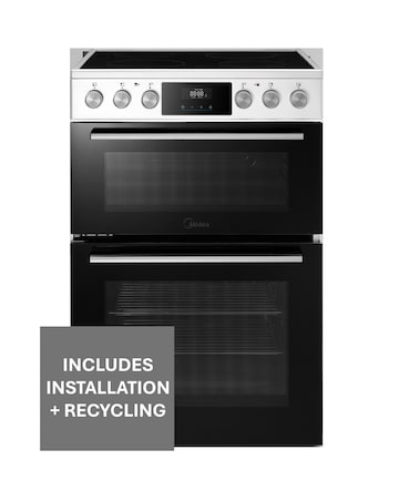 Midea 60cm Freestanding Electric Cooker - White + Installation