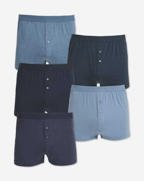 5 Pack Blue Mix Loose Boxers