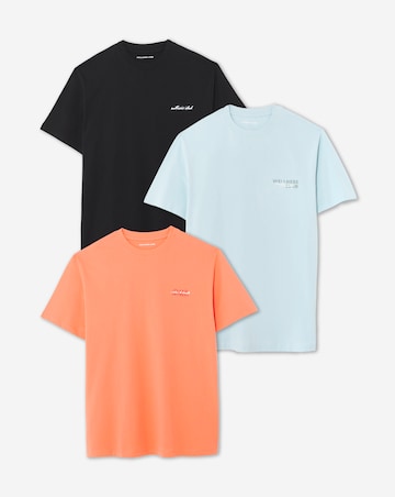 Jack & Jones Back Graphic T-Shirt 3 Pack - Multi