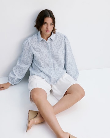 Mango Striped Shirt With Embroidered Details