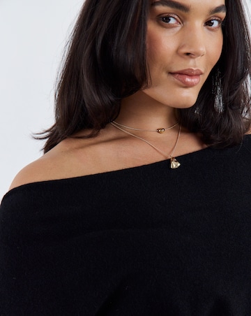 Slash Neck Cinched Jumper
