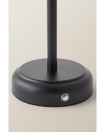 ValueLights Avery Black Rechargeable LED Portable Table Lamp