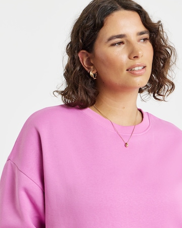 Simply Be Bright Pink Side Split Sweatshirt Tunic