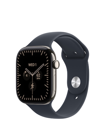 Apple Watch Series 12 GPS + Cellular 46mm - Titanium/Navy Blue Sport Band - M/L