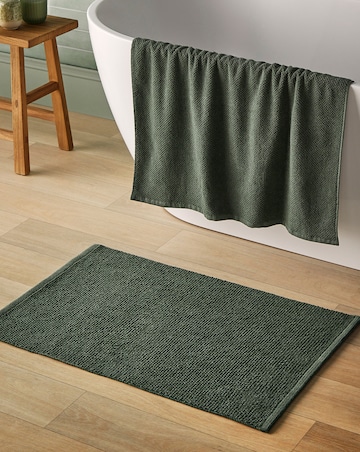 Silentnight Textured Knot Cotton Bath Mat