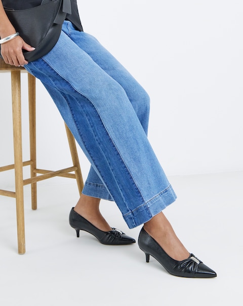 Helen Hardware Detail Court Shoes - Wide Fit (E)